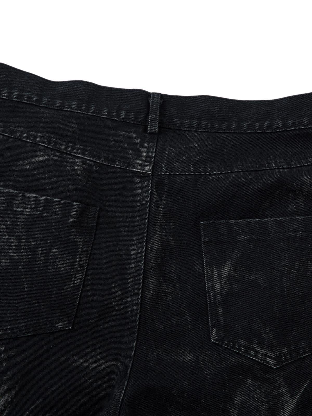 Concert Outfit Heavy Washed Distressed Pleated Baggy Jeans Concert Outfit Heavy Washed Distressed Pleated Baggy Jeans