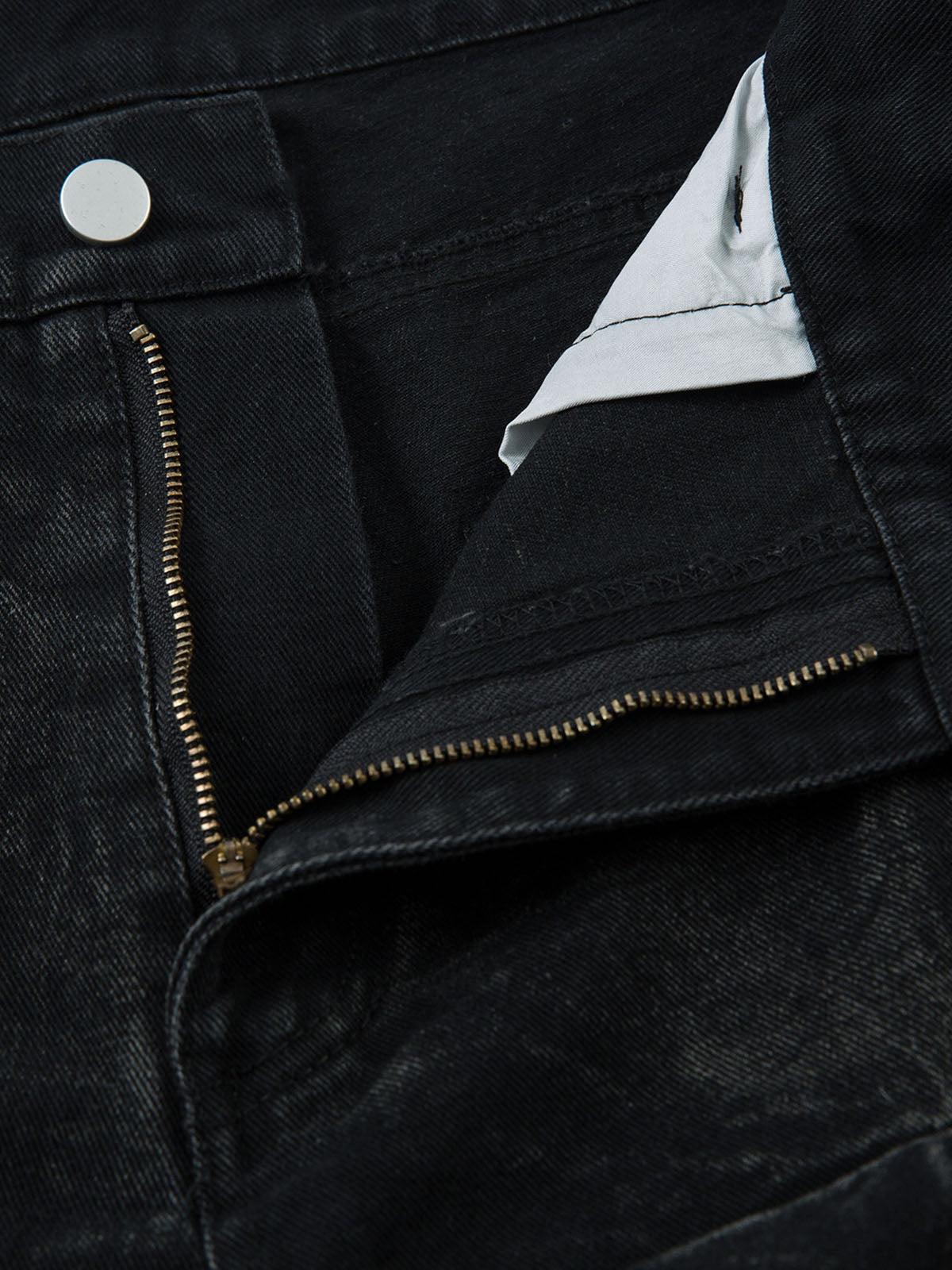 Concert Outfit Heavy Washed Distressed Pleated Baggy Jeans Concert Outfit Heavy Washed Distressed Pleated Baggy Jeans