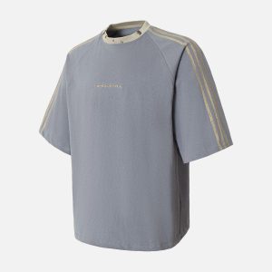 Concert Outfit Heavy Washed Street Metal Collar T-Shirt