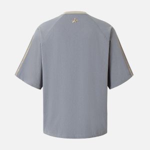 Concert Outfit Heavy Washed Street Metal Collar T-Shirt