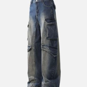 Concert Outfit Heavy Washed Workwear Baggy Barrel Jeans