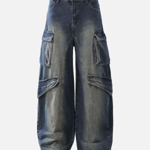Concert Outfit Heavy Washed Workwear Baggy Barrel Jeans