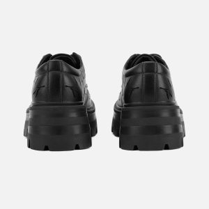 Concert Outfit High Street Crackle Leather Shoes