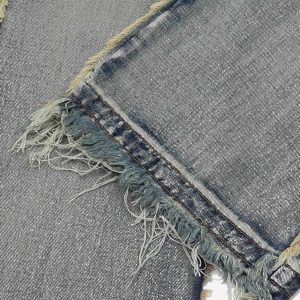 Concert Outfit High Street Distressed Raw Edge Jeans