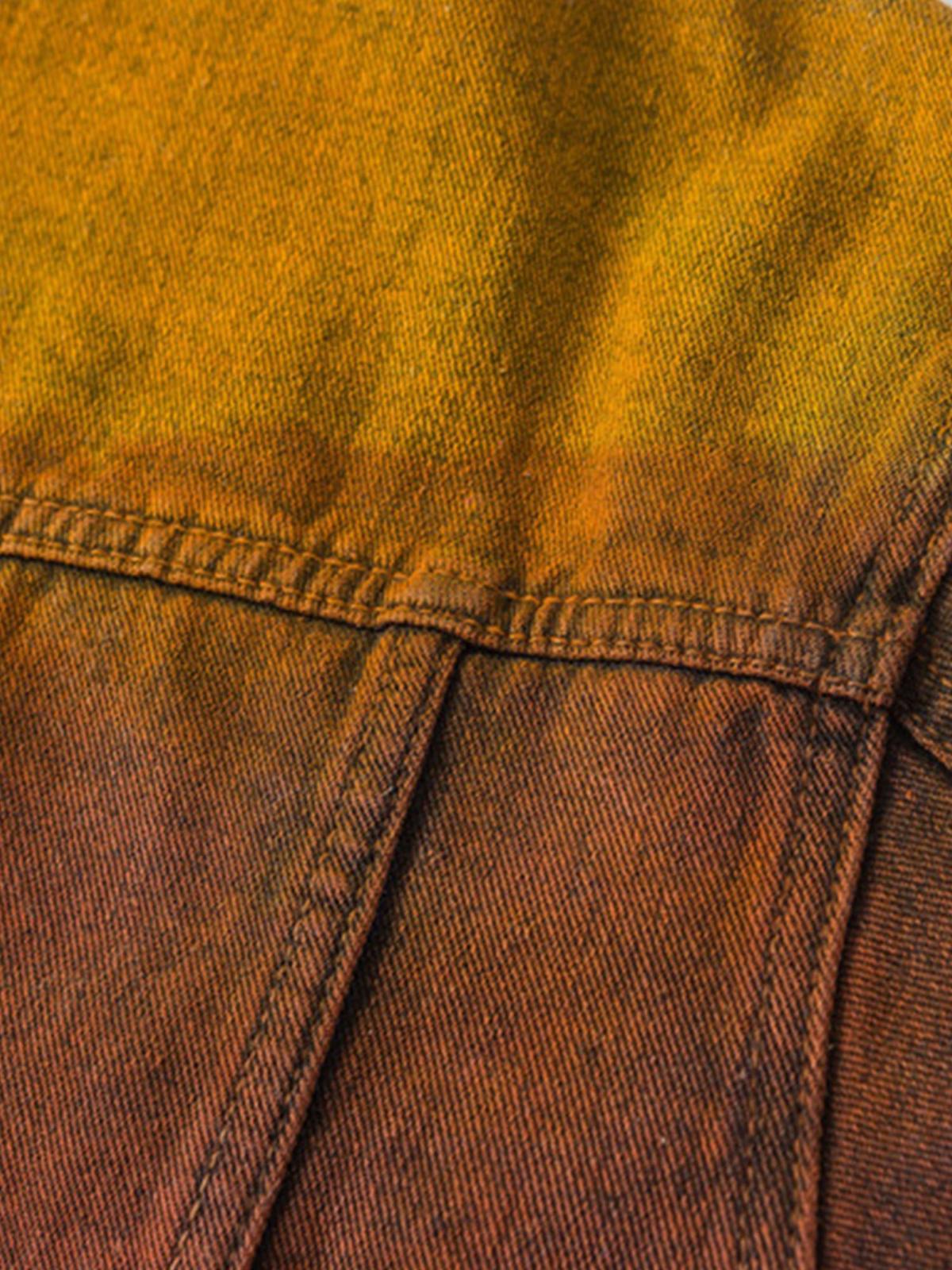 Concert Outfit High Street Distressed Spray-Painted Denim Jacket Concert Outfit High Street Distressed Spray-Painted Denim Jacket