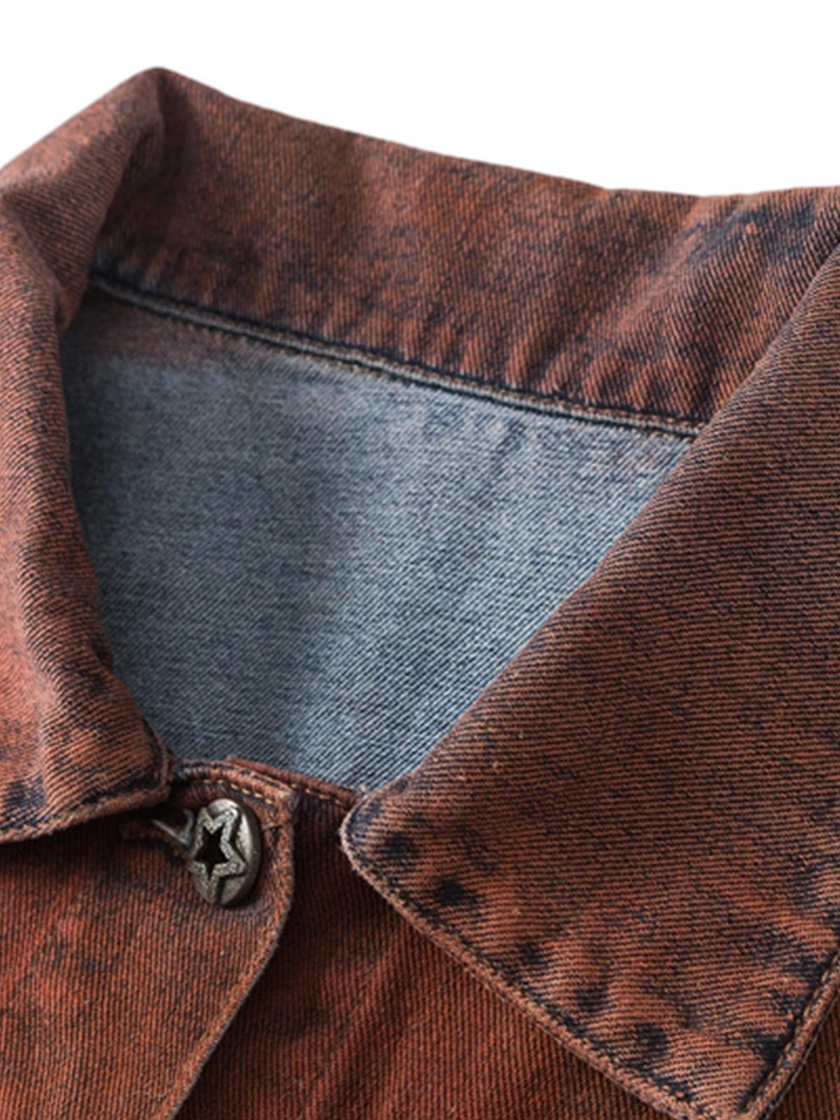 Concert Outfit High Street Distressed Spray-Painted Denim Jacket Concert Outfit High Street Distressed Spray-Painted Denim Jacket