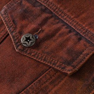 Concert Outfit High Street Distressed Spray-Painted Denim Jacket