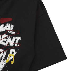 Concert Outfit High Street Embroidered Letters Creative Printed T-Shirt