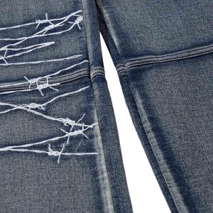 Concert Outfit High Street Embroidery Hip-Hop Jeans