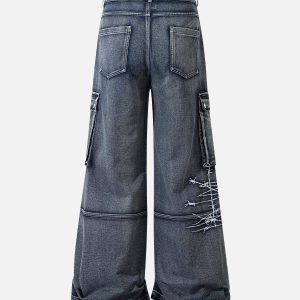 Concert Outfit High Street Embroidery Hip-Hop Jeans