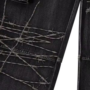 Concert Outfit High Street Embroidery Hip-Hop Jeans