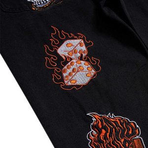 Concert Outfit High Street Embroidery Retro Jeans