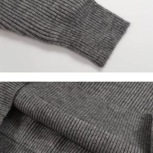 Concert Outfit High Street Half-Zipped Personality Sweater