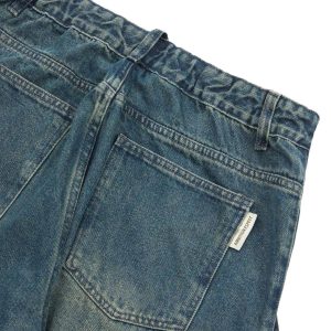 Concert Outfit High Street Heavy Duty Design Multi-Pocket Jeans