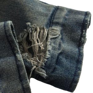 Concert Outfit High Street Hip-Hop Distressed Washed Denim Jacket