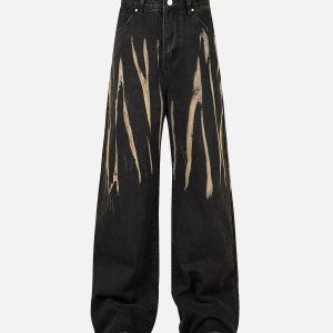 Concert Outfit High Street Hip Hop Hand-Painted Spray-Painted Jeans