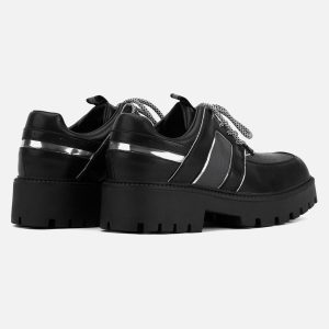 Concert Outfit High Street Hip Hop Metal Design Leather Shoes