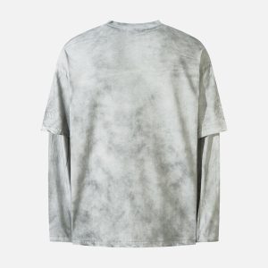 Concert Outfit High Street Hip-Hop Patchwork Long-Sleeved T-Shirt