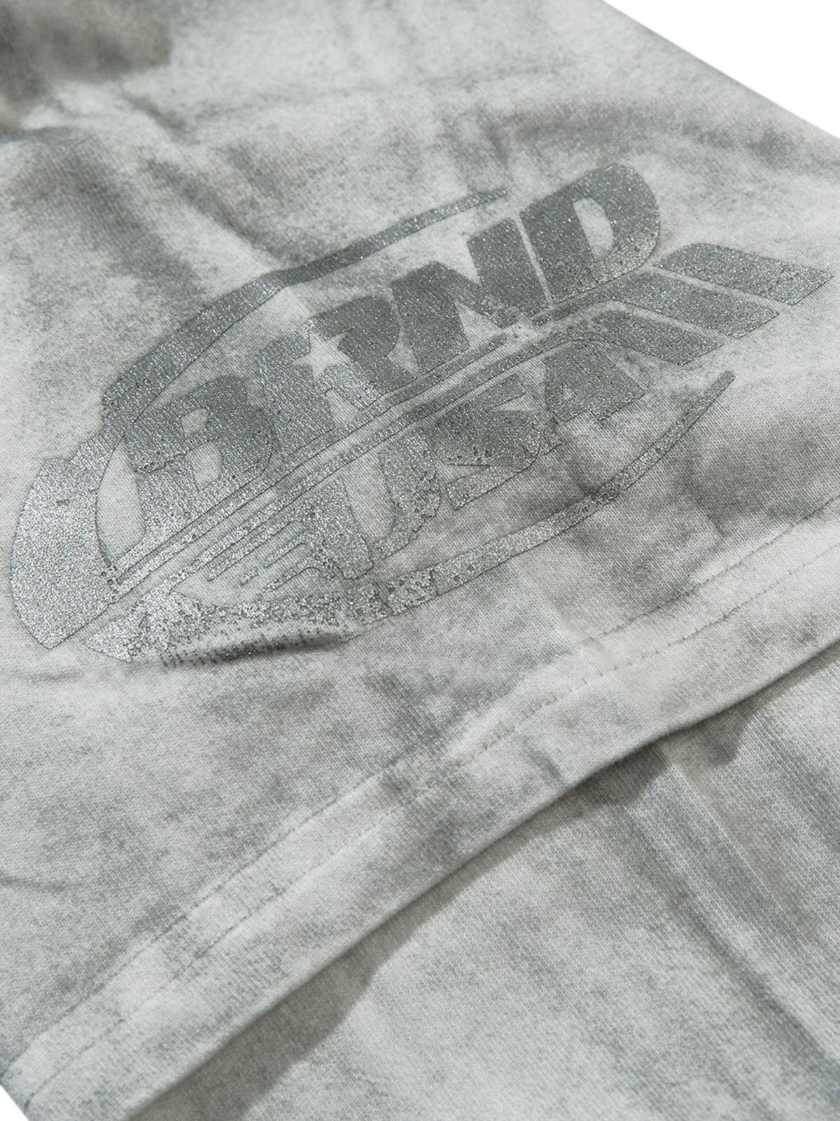 Concert Outfit High Street Hip-Hop Patchwork Long-Sleeved T-Shirt Concert Outfit High Street Hip-Hop Patchwork Long-Sleeved T-Shirt