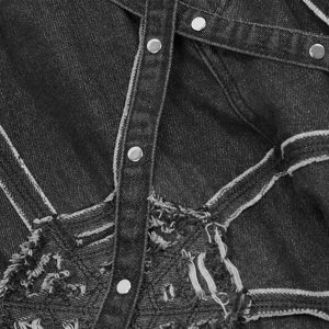 Concert Outfit High Street Hip-Hop Spider Web Denim Pants