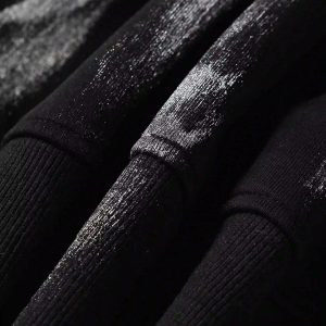 Concert Outfit High Street Hip Hop Spider Web Print Hoodie