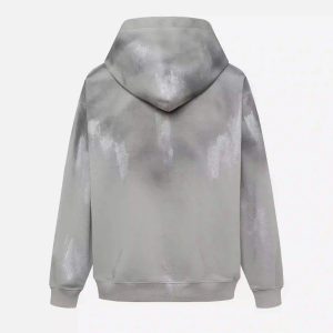 Concert Outfit High Street Hip Hop Spider Web Print Hoodie