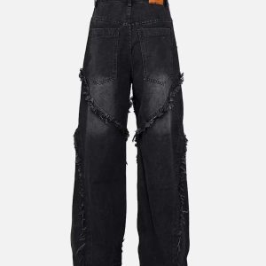 Concert Outfit High Street Hip Hop Washed Distressed Jeans