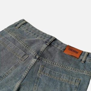 Concert Outfit High Street Hip Hop Washed Distressed Jeans