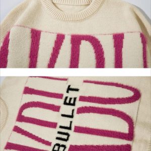 Concert Outfit High Street Hiphop Letter Sweater