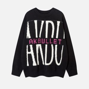 Concert Outfit High Street Hiphop Letter Sweater