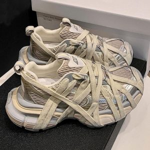 Concert Outfit High Street Lace-Up Casual Sneakers