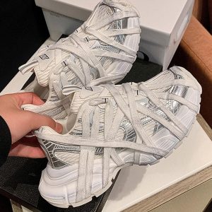 Concert Outfit High Street Lace-Up Casual Sneakers