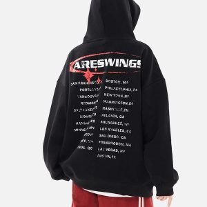 Concert Outfit High Street Lettering Hip-Hop Hoodie