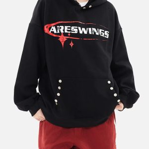 Concert Outfit High Street Lettering Hip-Hop Hoodie