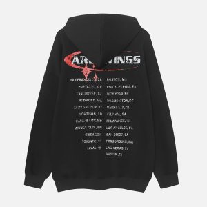 Concert Outfit High Street Lettering Hip-Hop Hoodie