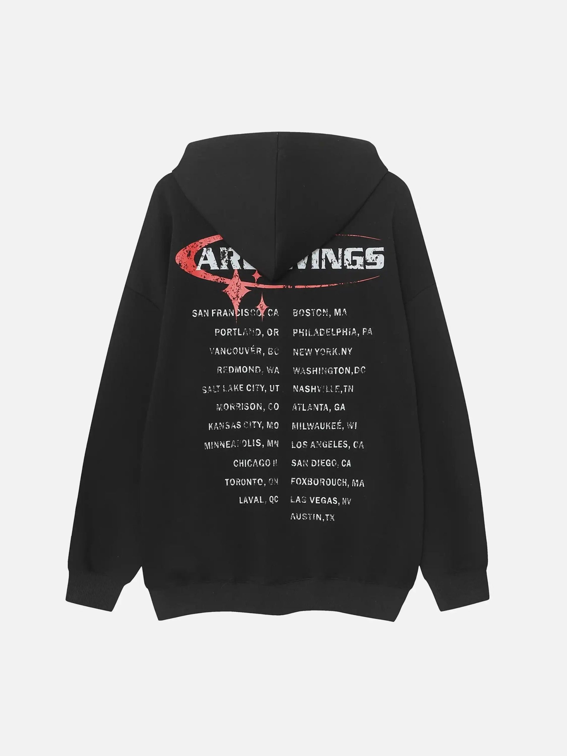 Concert Outfit High Street Lettering Hip-Hop Hoodie Concert Outfit High Street Lettering Hip-Hop Hoodie