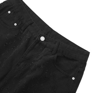 Concert Outfit High Street Niche Design Ripped Denim Shorts