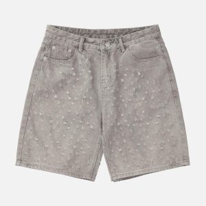 Concert Outfit High Street Niche Design Ripped Denim Shorts
