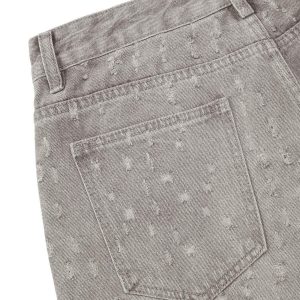 Concert Outfit High Street Niche Design Ripped Denim Shorts