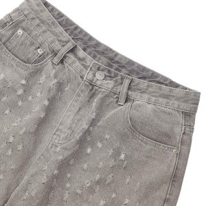 Concert Outfit High Street Niche Design Ripped Denim Shorts