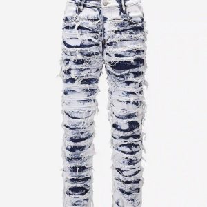 Concert Outfit High Street Old Washed Slim Fit Jeans