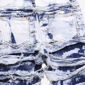 Concert Outfit High Street Old Washed Slim Fit Jeans