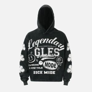 Concert Outfit High Street Print Letter Hoodie