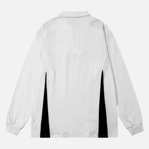 Concert Outfit High Street Racing Long Sleeve Polo Shirt