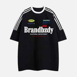 Concert Outfit High Street Retro Badge Jersey T-Shirt