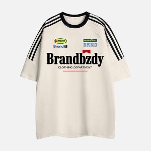 Concert Outfit High Street Retro Badge Jersey T-Shirt