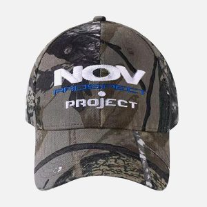 Concert Outfit High Street Retro Camouflage Hat