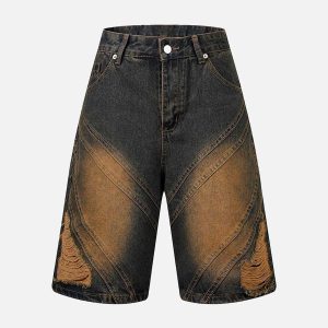 Concert Outfit High Street Ripped Denim Shorts