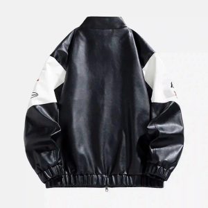 Concert Outfit High Street Splicing Racing Baseball Jacket