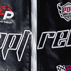 Concert Outfit High Street Splicing Racing Baseball Jacket